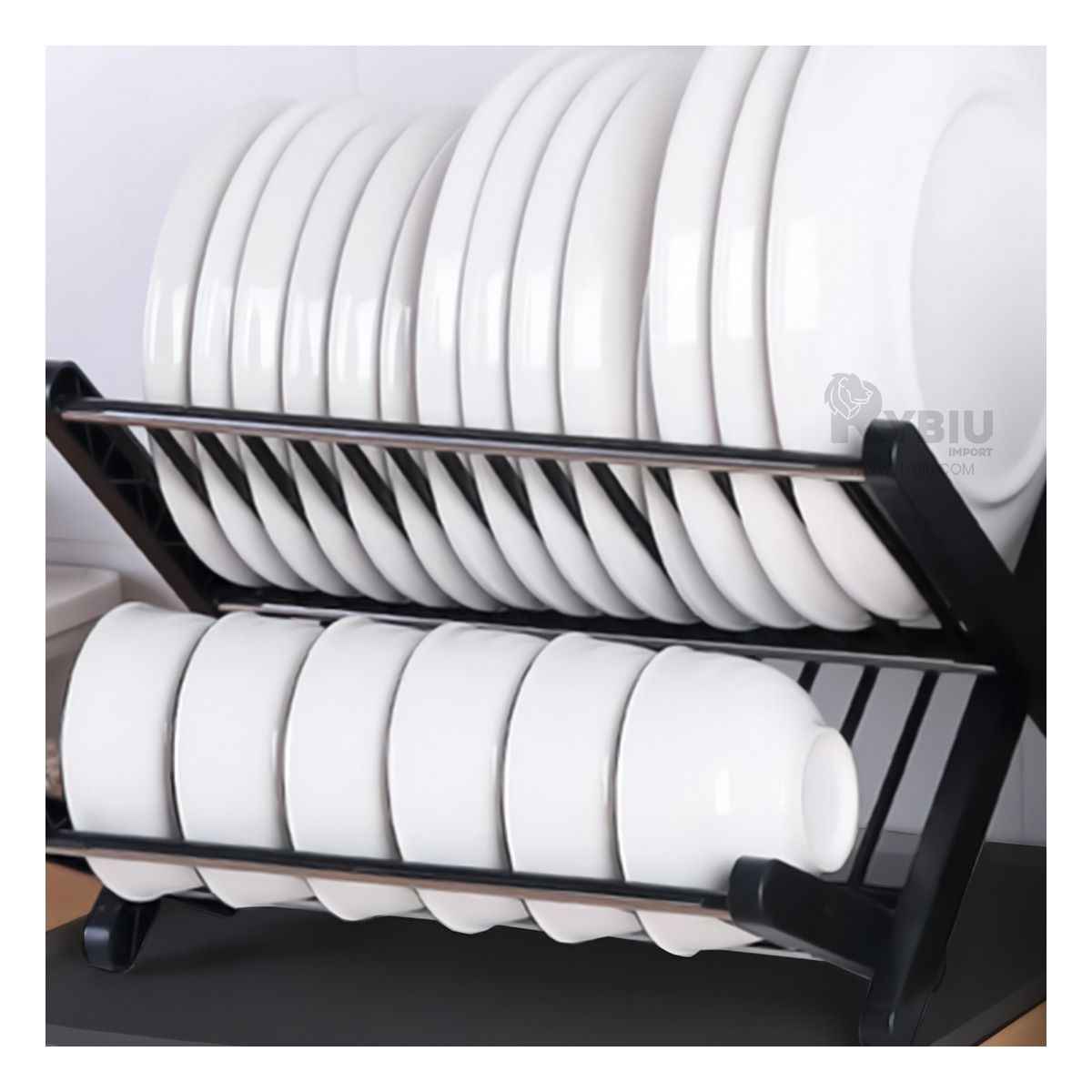 GENERICO - Organizador Dinamico para Vajilla Negro Y+Regalo Stickers