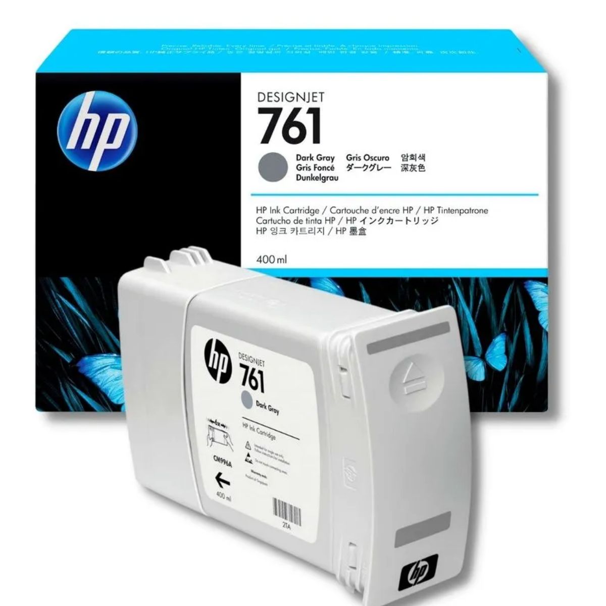 HP - Tinta HP 761 Dark Gray Original 400 ml
