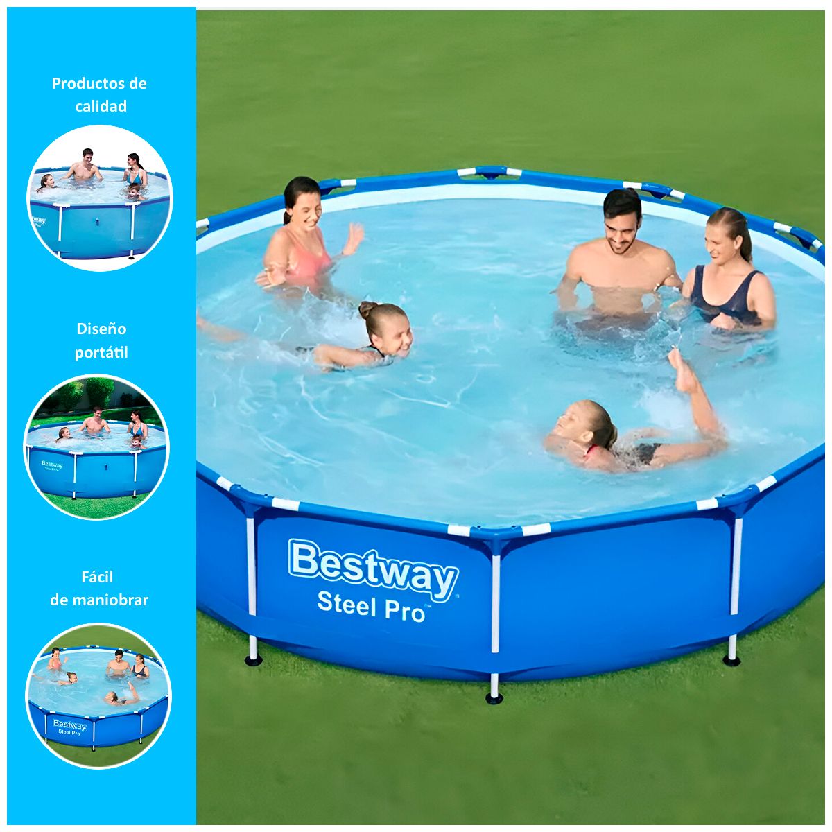 GENERICO - Piscina circular Stell Pro 3.05 m x 66cm Bestway