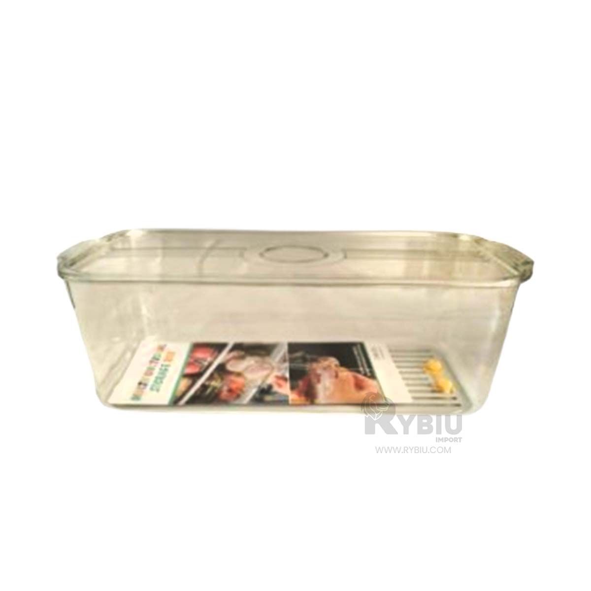RYBIU IMPORT - Recipiente Util con Asas 30x20x15cm Y+Banderitas Adhesivas