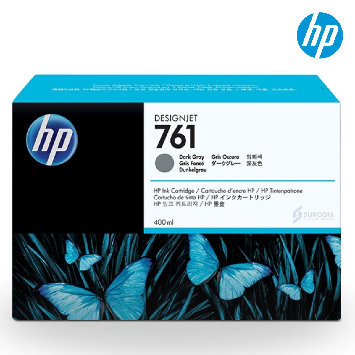 HP - Tinta HP 761 Dark Gray Original 400 ml