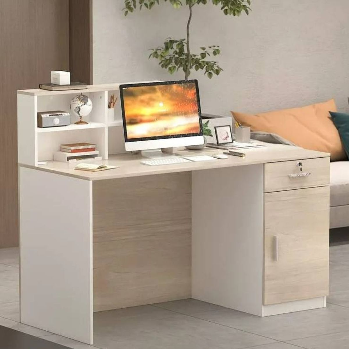 NACION MUEBLES - ESCRITORIO NACION MUEBLES COUNTER PARA OFICINA MULTICOLOR NM