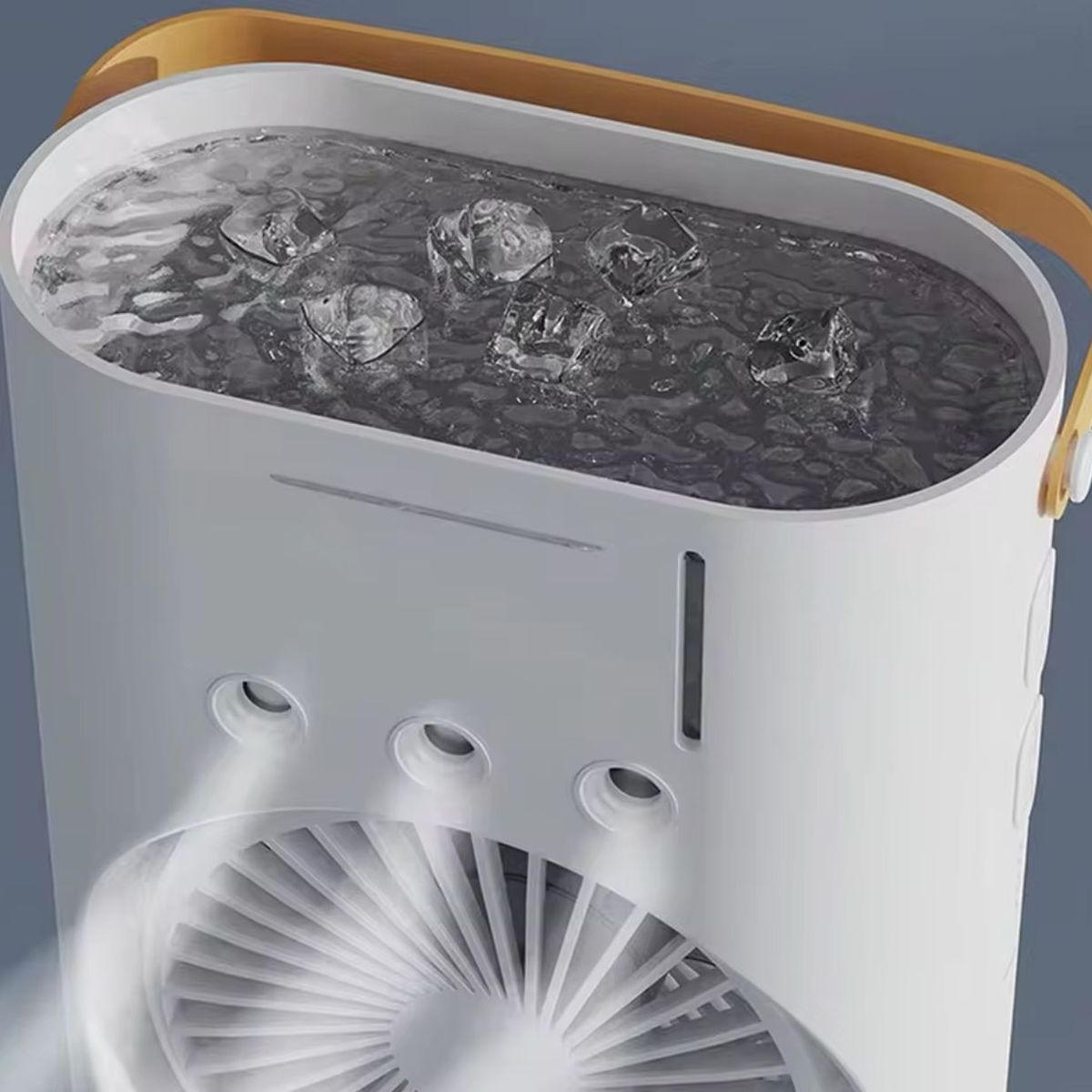 GENERICO - VENTILADOR DOBLE 3 VELOCIDADES AIRE FRIO Y HUMIDIFICADOR CON CONTROL REMOTO