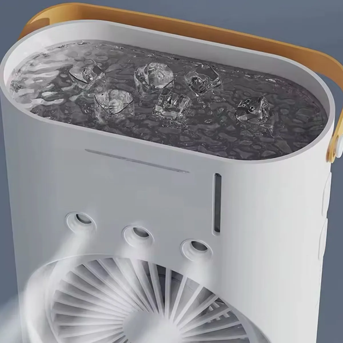 GENERICO - VENTILADOR DOBLE 3 VELOCIDADES AIRE FRIO Y HUMIDIFICADOR CON CONTROL REMOTO