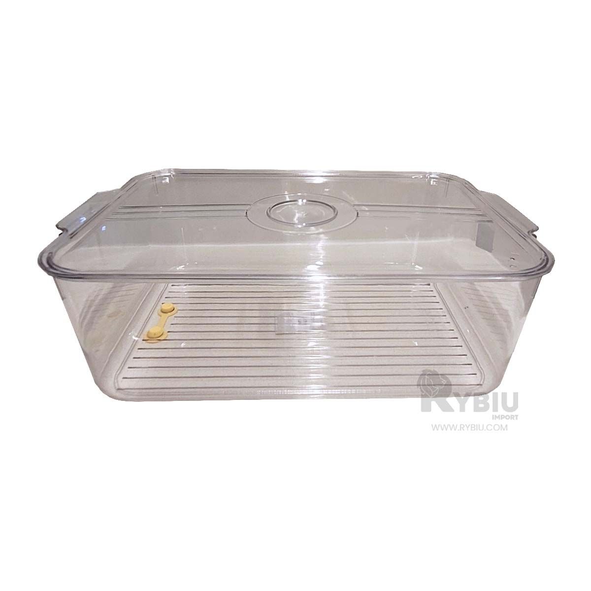 GENERICO - Bandeja Acrilica con Tapa Recta Asas Pequeñas 30x20x15cm