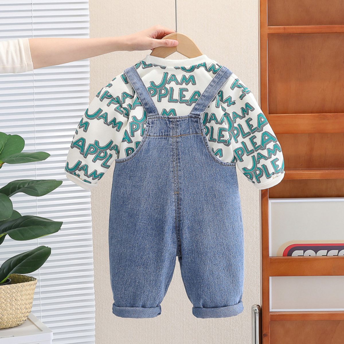 GENERICO - OVEROLL DE NIÑO DE SAPITO DE 2 PIEZAS JUMPER + POLERA