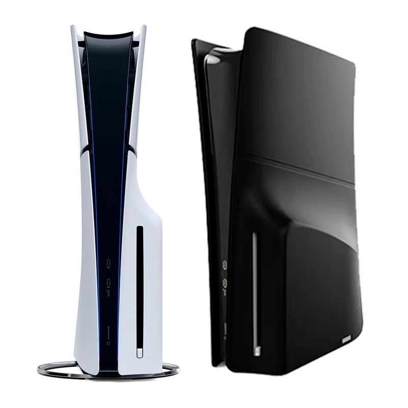 VARIOS - Funda para Consola PS5 Slim Disco Protector Silicona Negro