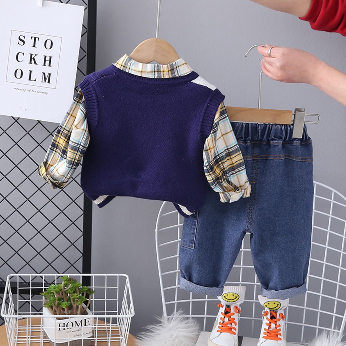 GENERICO - ROPA PARA NIÑO ELEGANTE - CHALECO  CAMISA + PANTALON
