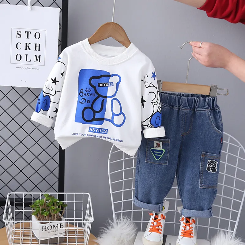 GENERICO - CONJUNTO PARA NIÑO DE OSITO  - POLERA Y PANTALON