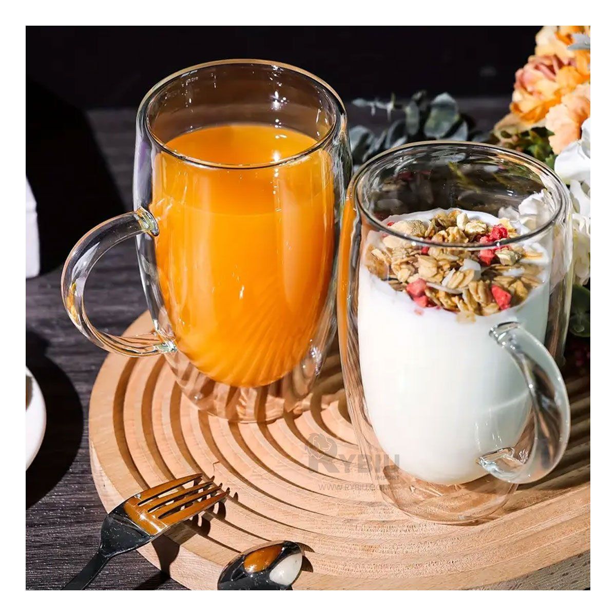 GENERICO - Taza Duradera Util en 450ML de Doble Capa Y+Regalo Stickers