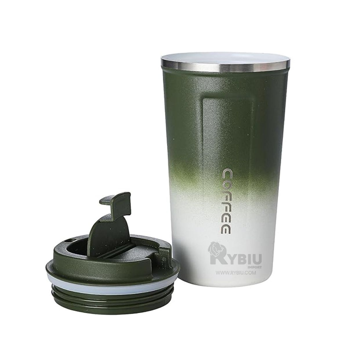 RYBIU IMPORT - Envase Eficiente Verde con Blanco Y+Banderitas Adhesivas