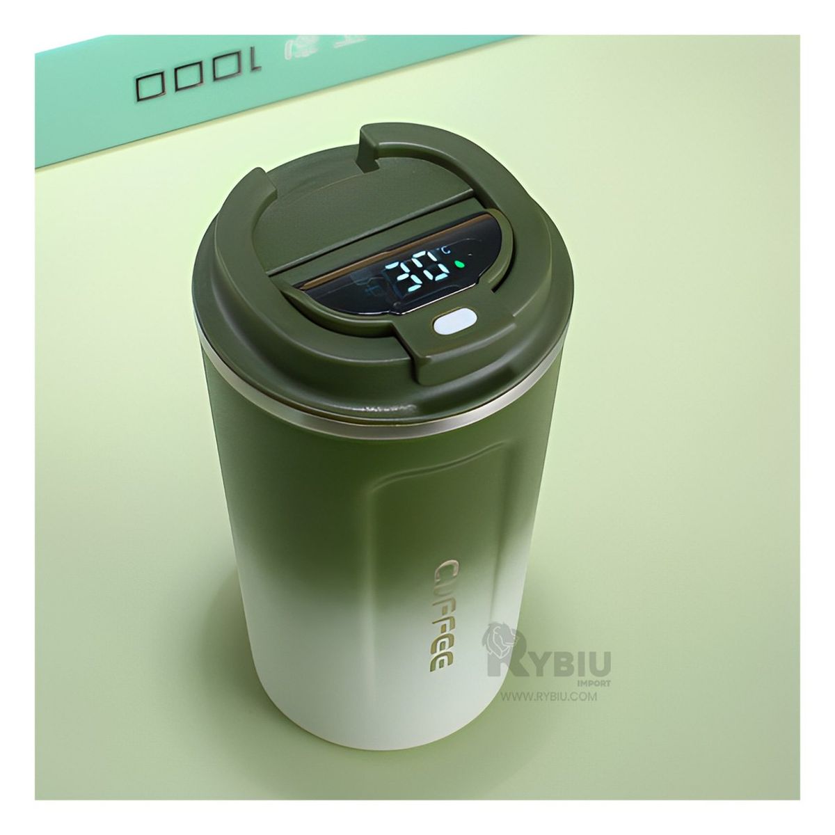 RYBIU IMPORT - Envase Eficiente Verde con Blanco Y+Banderitas Adhesivas