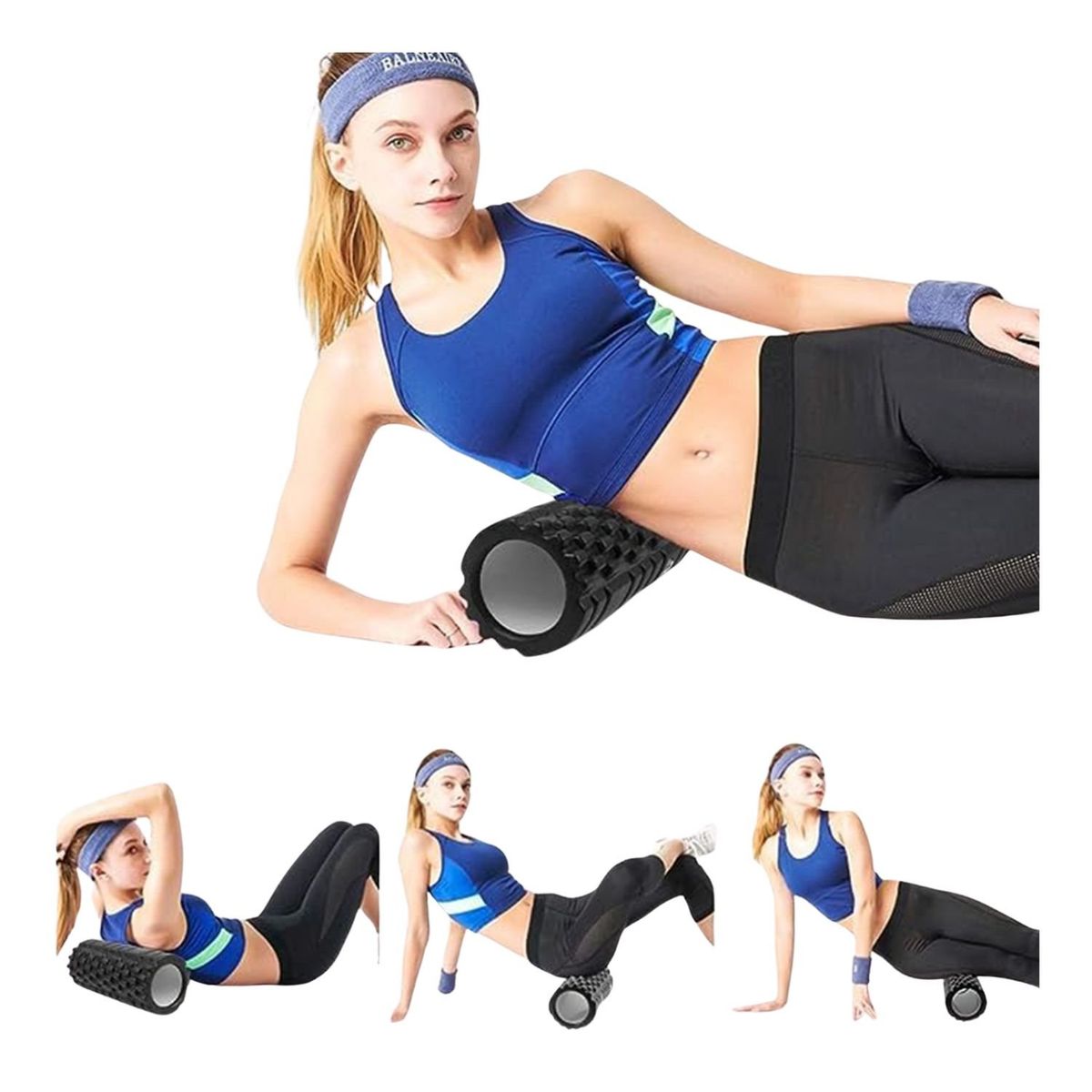 GENERICO - Rodillo Masajeador Muscular - Foam Roller  Color azul