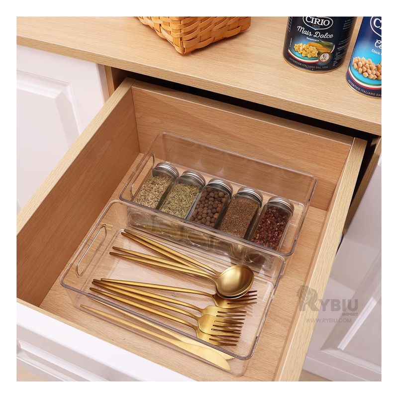 RYBIU IMPORT - Bandeja Rectangular de Cocina de Acrilico Y+Papel de Regalo