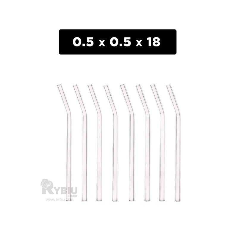 GENERICO - Cañita de Material Vidrio en Transparente Y+Ligas de Regalo