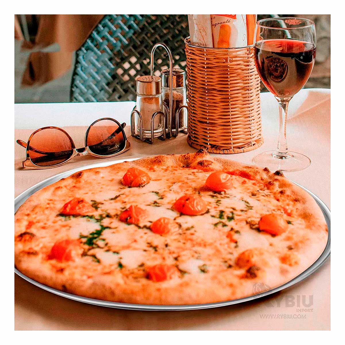 RYBIU IMPORT - Fuente de Elemento Duradero de 45x45 cm Y+Regalo Stickers