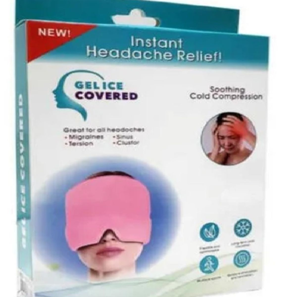 GENERICO - Gorro De Gel Para Alivio De La Migraña - morado