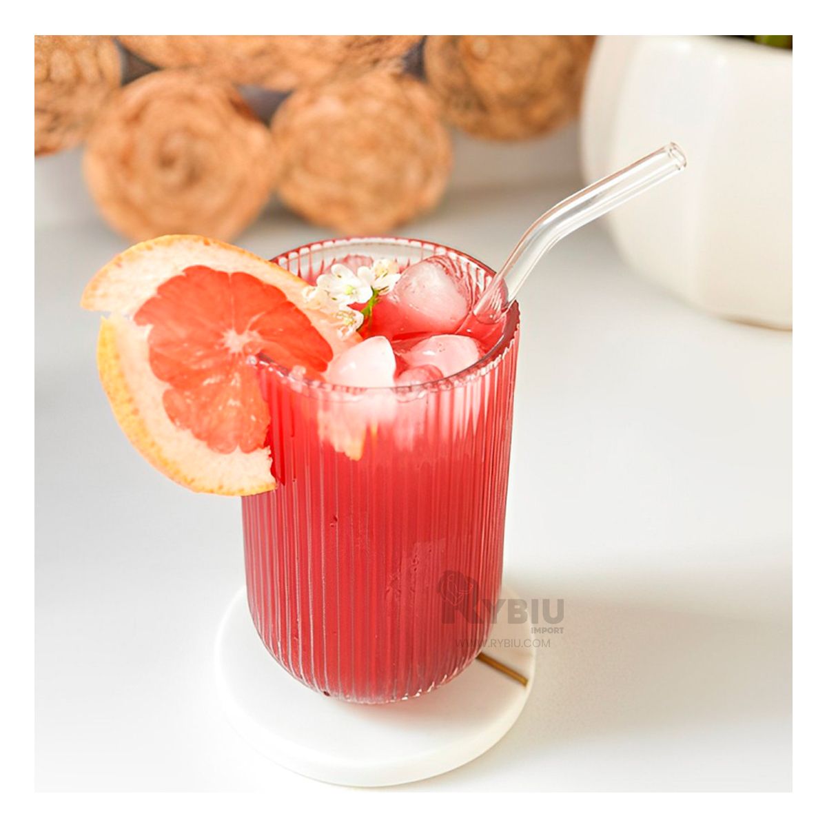 GENERICO - Sorbete de Vidrio Moderno Transparente Y+Regalo Stickers