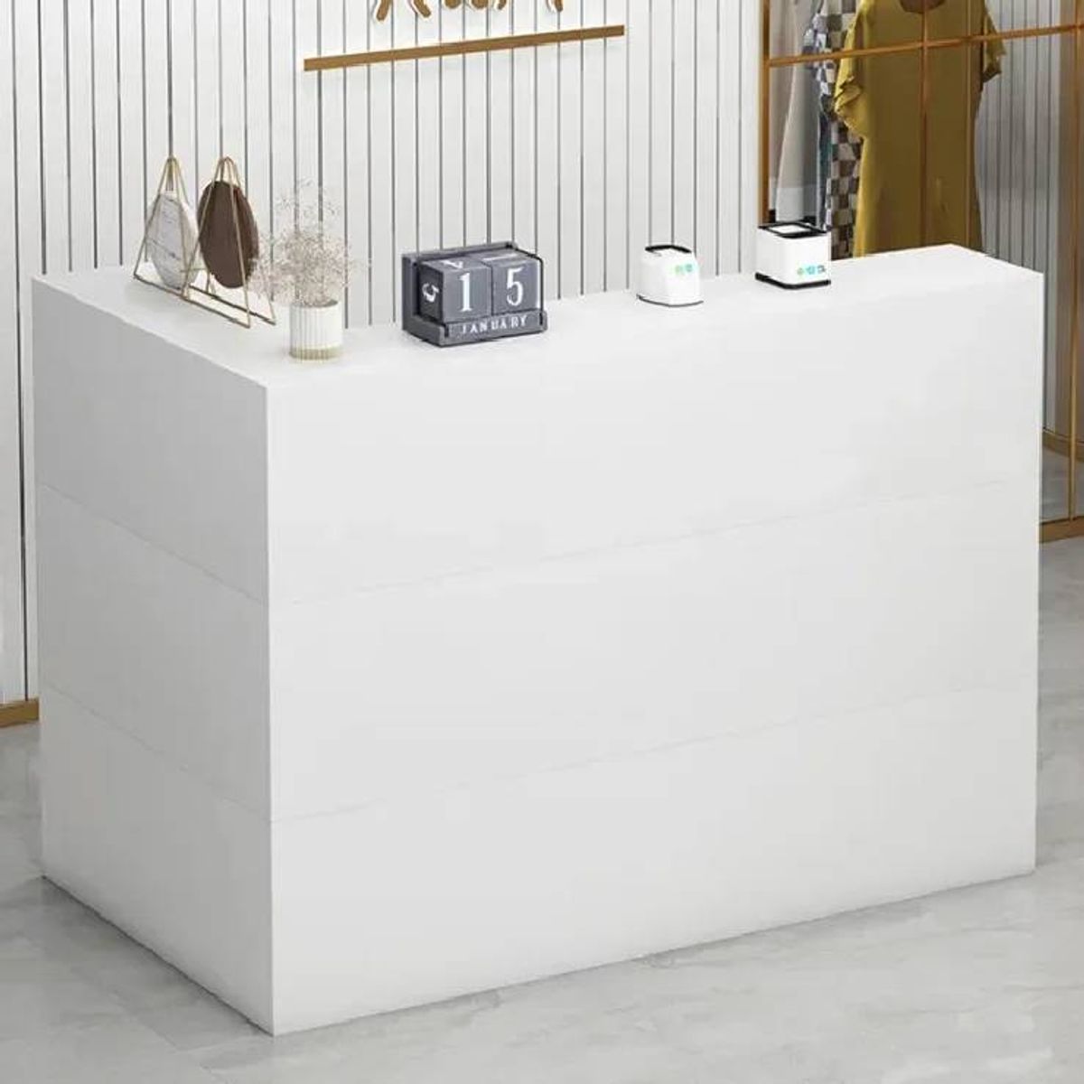 NACION MUEBLES - ESCRITORIO NACION MUEBLES COUNTER PARA OFICINA PETER COLOR BLANCO