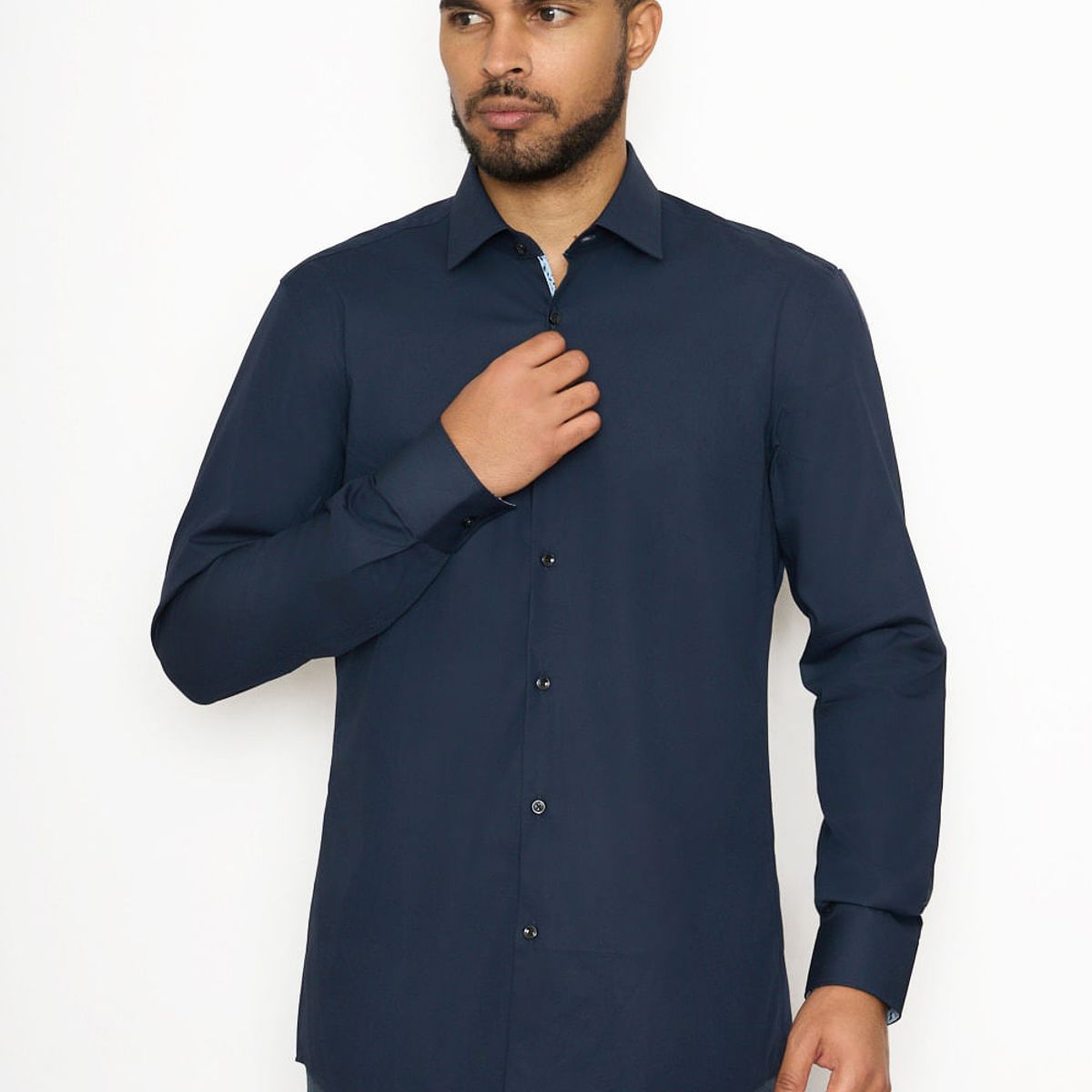 HUGO BOSS - Hugo - Camisa slim fit en popelín de algodón de planchado fácil