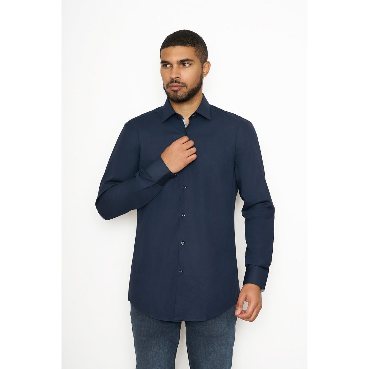 HUGO BOSS - Hugo - Camisa slim fit en popelín de algodón de planchado fácil