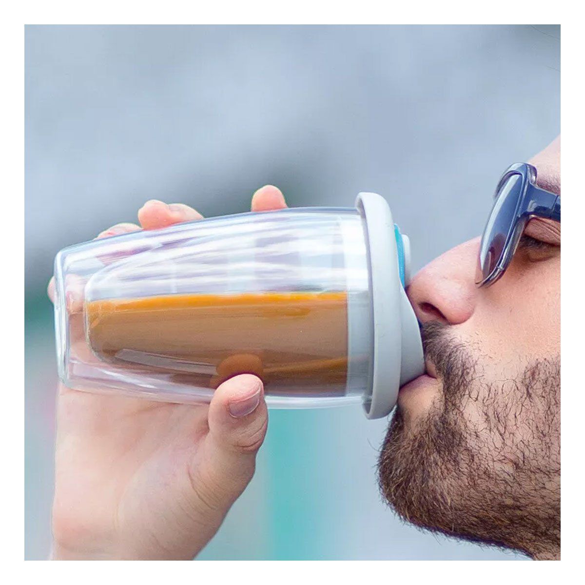 RYBIU IMPORT - Envase de Refrescos Frios Celeste 350ml Y+Post-it Adhesivos