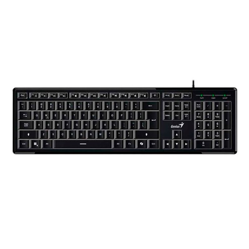 GENIUS - TECLADO GENIUS SLIMSTAR 820 RETROILUMINADO  NEGRO PN31310055401