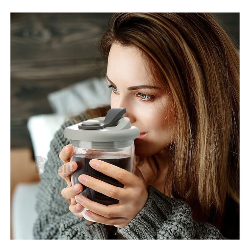 GENERICO - Vaso para Liquidos Calientes Plomo 350ml Y+Papel de Regalo
