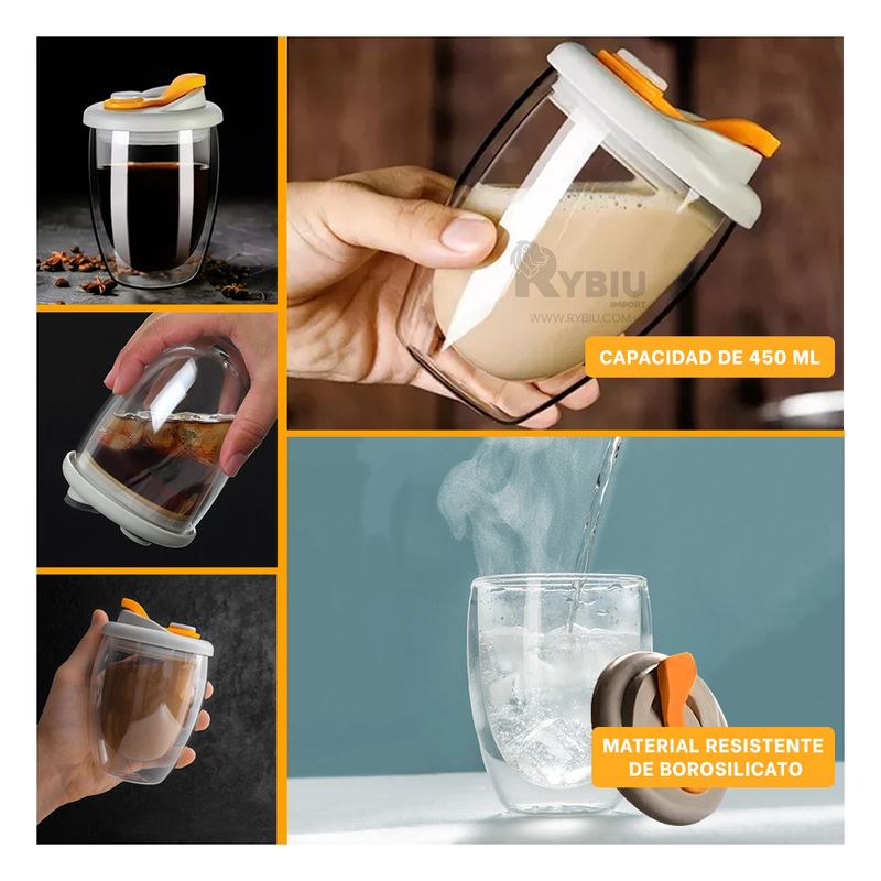 GENERICO - Vaso de Silicona para Beber Naranja 450ml Y+Papel de Regalo
