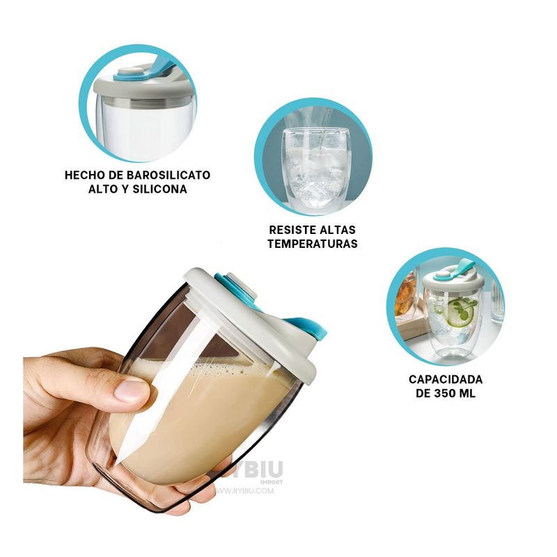GENERICO - Recipiente Fuerte en Tono Celeste 350ml Y+Regalo Agendita