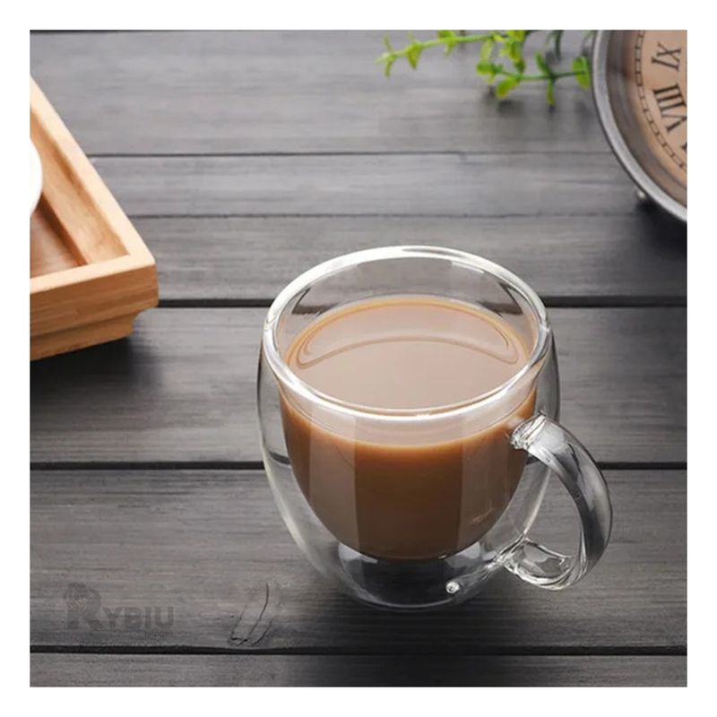 GENERICO - Taza Duradera para Cafe Color Transparente Y+Regalo Stickers