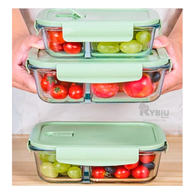 GENERICO - Envase Versatil de Comida 1040ml Verde Y+Gift MiniAgenda