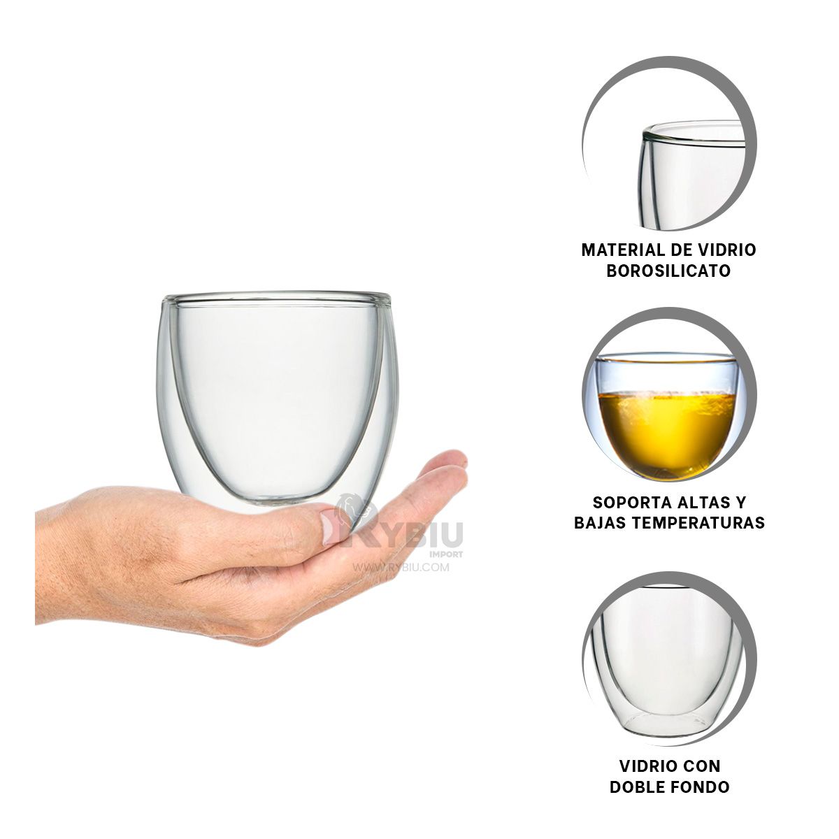 GENERICO - Taza Sin Asa Util de Doble Capa 460ML Y+Post-it Adhesivos