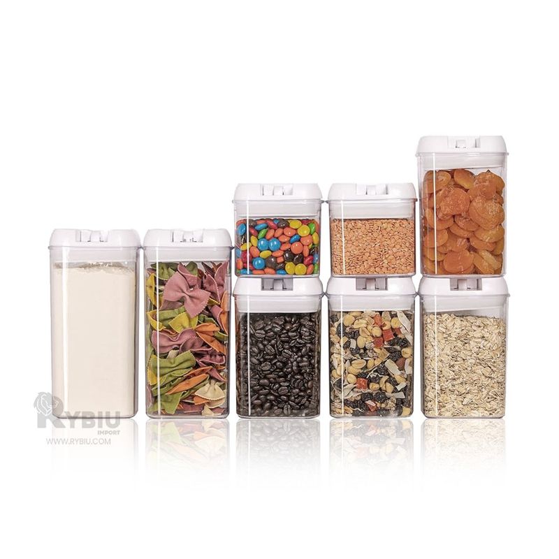 RYBIU IMPORT - Pack de Contenedores en 6 Tapa Blanca Y+Post-it Adhesivos