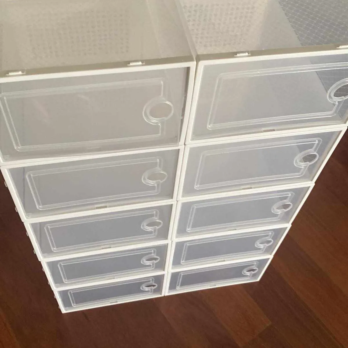 GENERICO - Pack x 20 Organizador De Zapatos Apilables De ABS - Negro