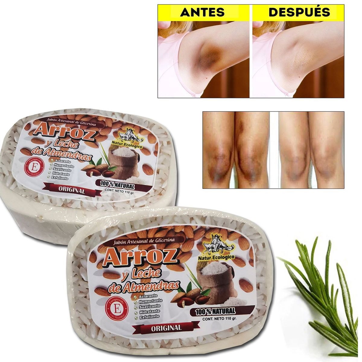 GENERICO - Jabón de arroz aclarador de zonas intimas