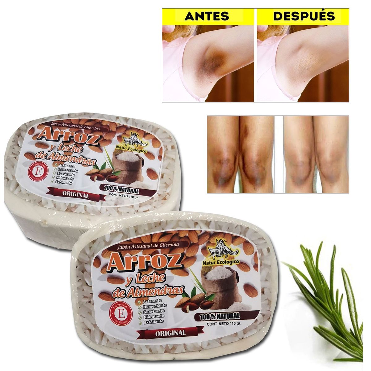 GENERICO - Jabón de arroz aclarador de zonas intimas