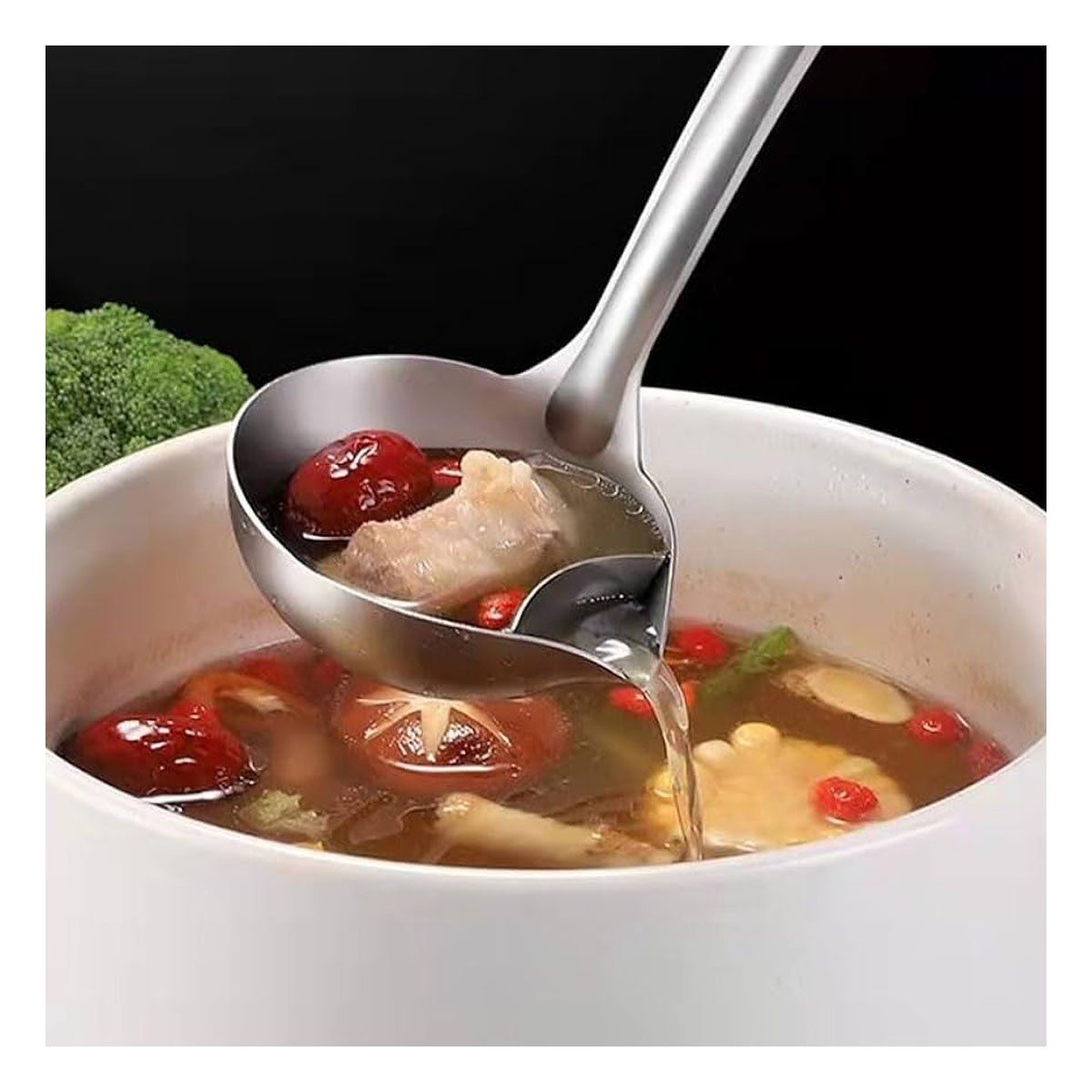 GENERICO - Cucharon Acerado en Color Plateado Y+Regalo Stickers