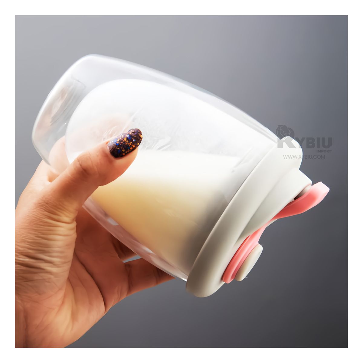 GENERICO - Vaso Practico para Jugos en Rosado 350ml Y+Regalo Stickers