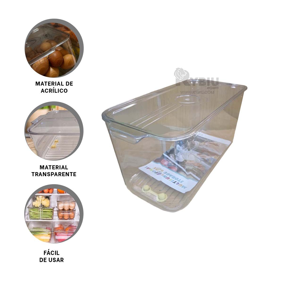 GENERICO - Recipiente Resitente Transparente Y+Regalo Ligas para Peinar