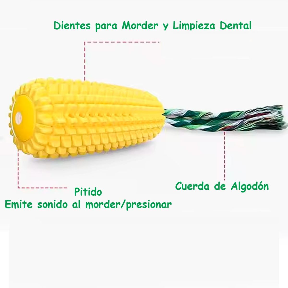 VARIOS - Juguete para Perros Mordedor Limpiador Dientes Indestru Maíz