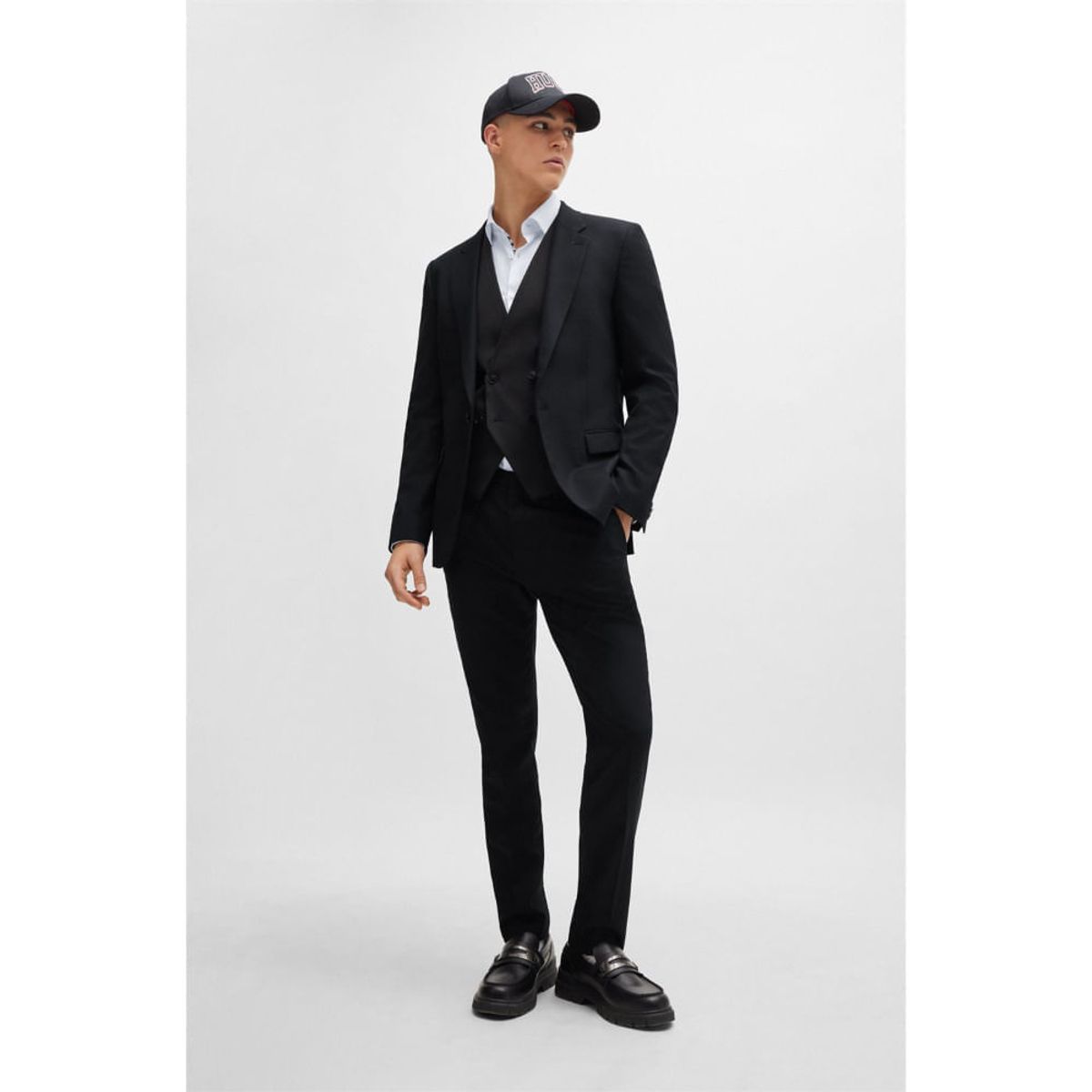 HUGO BOSS - Hugo - Camisa slim fit de algodón Oxford de planchado fácil