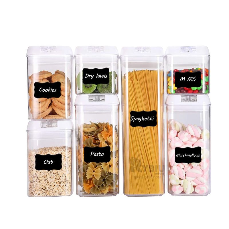 RYBIU IMPORT - Contenedor Practico de 7 Tapa Blanca Y+Envoltorio de Regalo