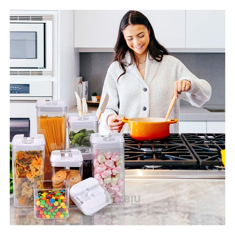 GENERICO - Envases de 7 Conjunto Cocina Tapa Blanca Y+Papel de Regalo