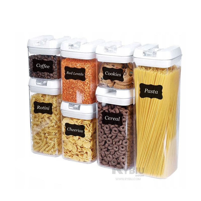 GENERICO - Pack Ligero de 7 Contenedores Tapa Blanca Y+Regalo Agendita