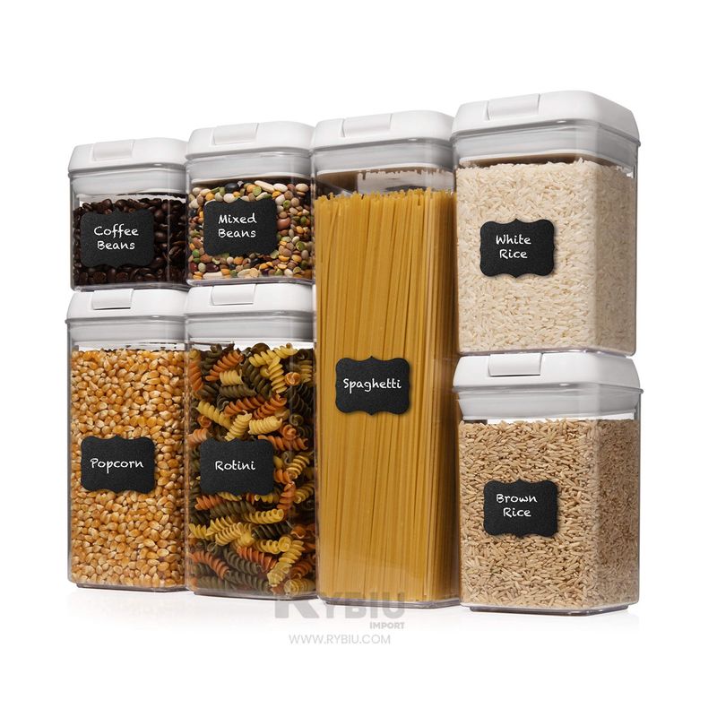 GENERICO - Pack de Envases con Tapa en Tapa Blanca Y+Gift Stickers