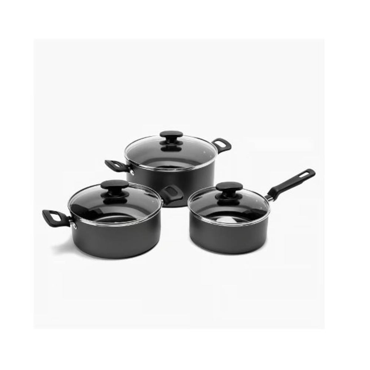 TRAMONTINA - JUEGO DE OLLAS TRAMONTINA VICTORIA 38 PIEZAS NEGRO