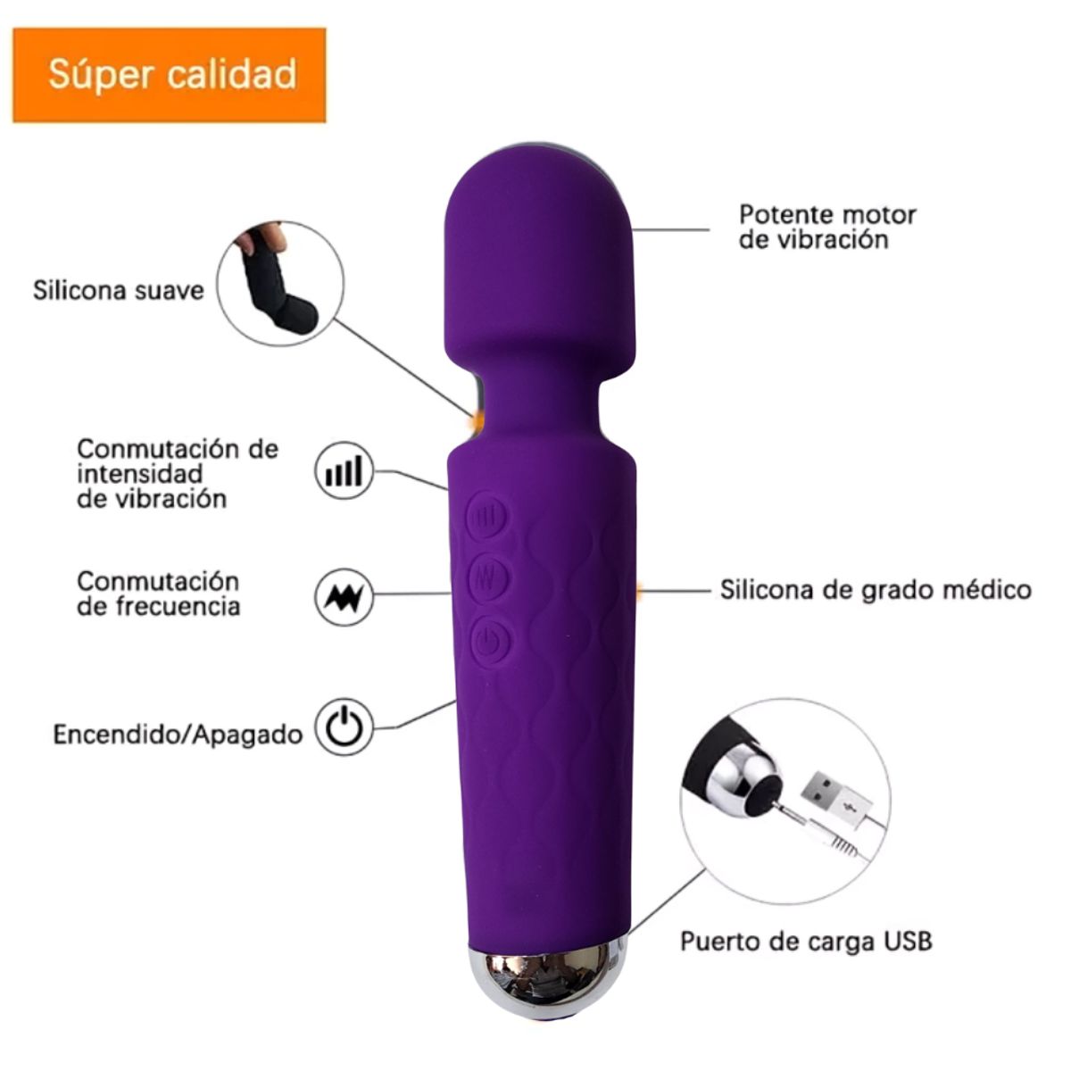 GENERICO - Vibrador estimulador de clítoris de 20 frecuencias y 8 velocidades