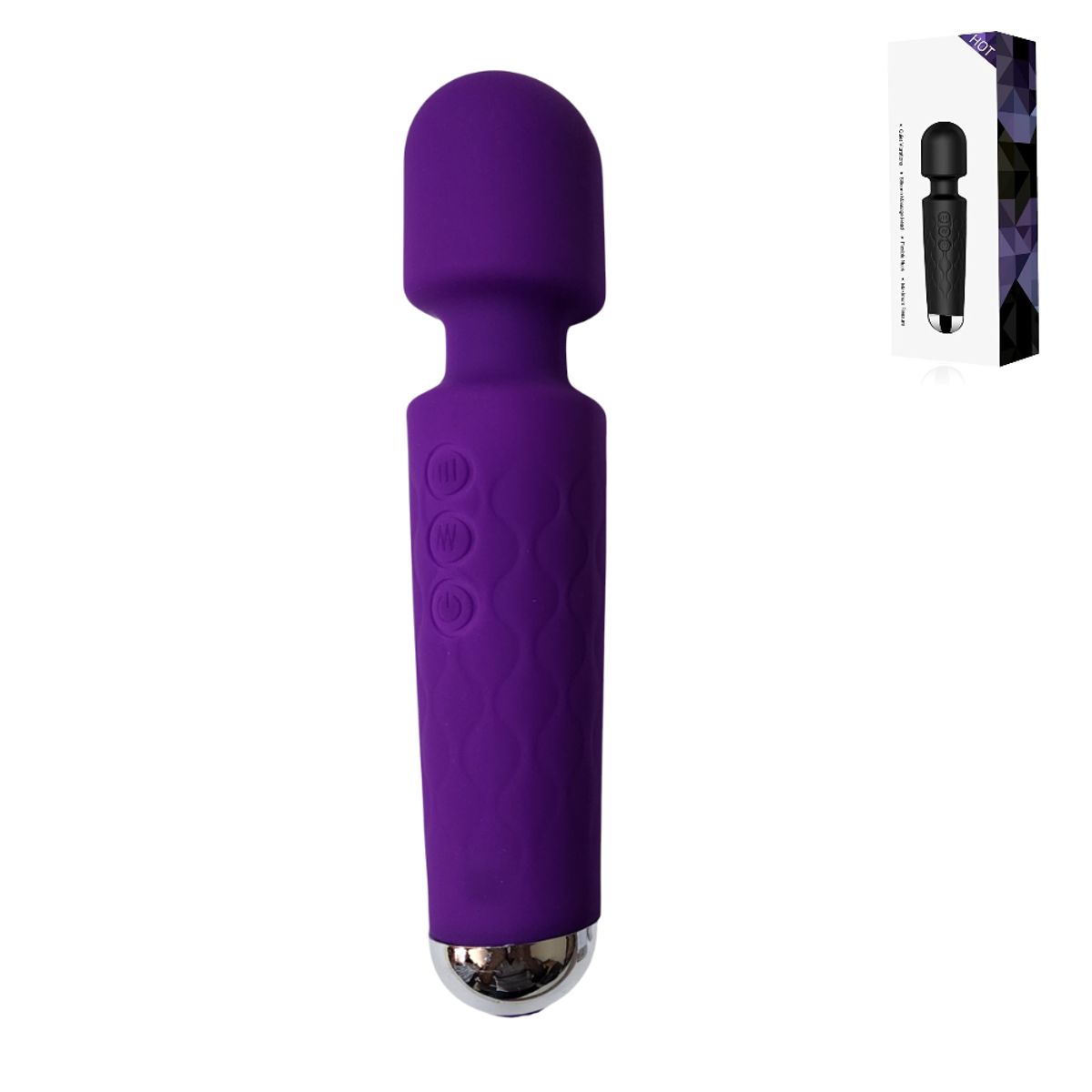 GENERICO - Vibrador Estimulador con relieve y 20 frecuencias +  8 velocidades