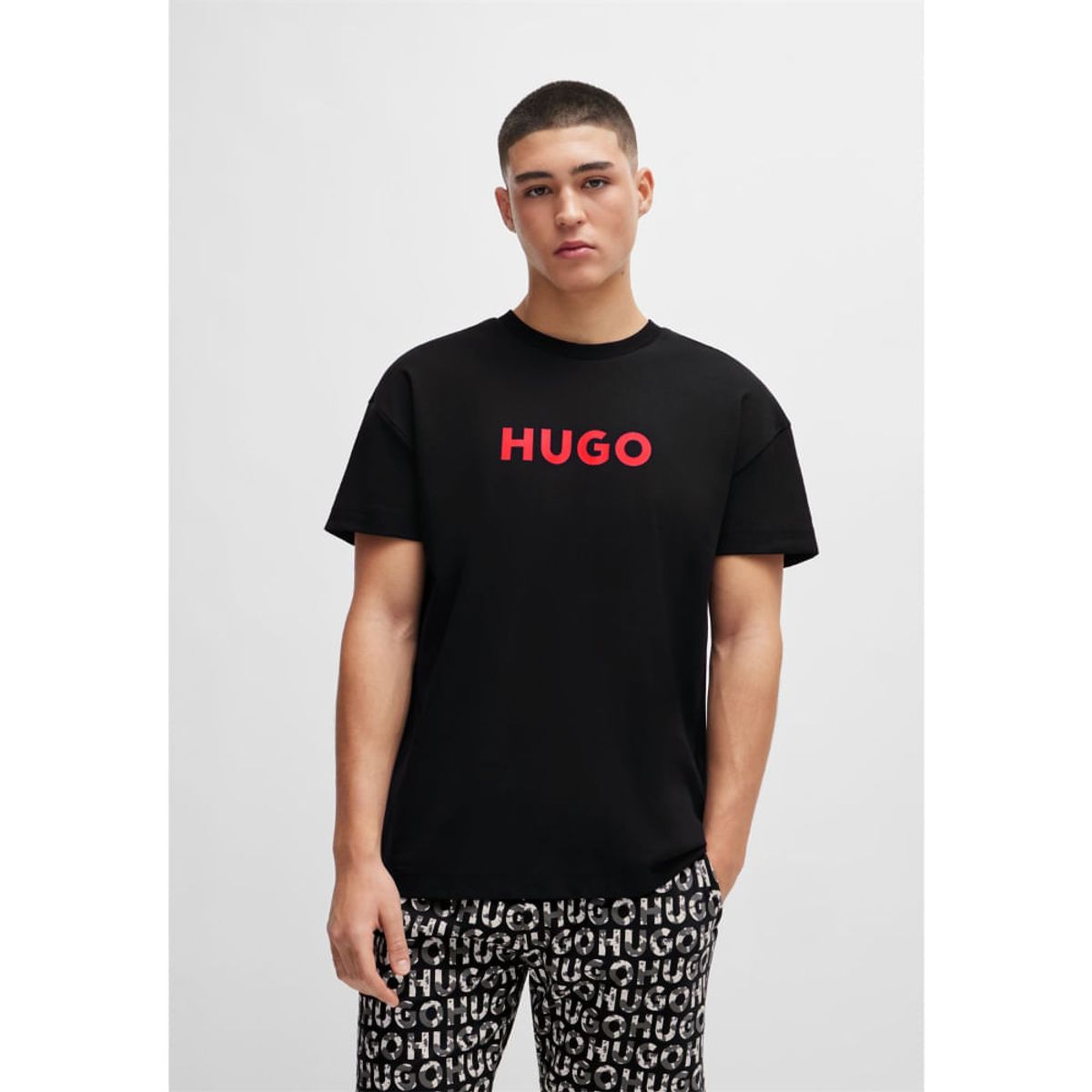 HUGO BOSS - Hugo - Pijama de algodón elástico con detalles de logos